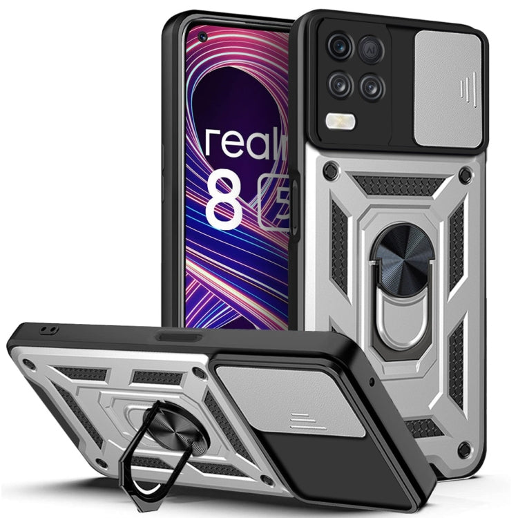 Sliding Camera Design TPU + PC Phone Case, For Samsung Galaxy A22 5G, For OPPO Realme 8 5G