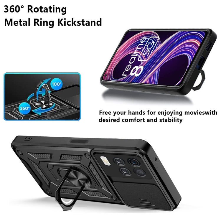 Sliding Camera Design TPU + PC Phone Case, For OPPO Realme 8 5G