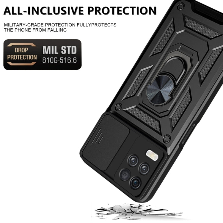 Sliding Camera Design TPU + PC Phone Case, For OPPO Realme 8 5G