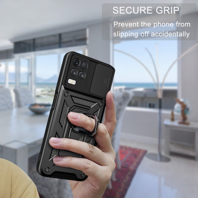 Sliding Camera Design TPU + PC Phone Case, For OPPO Realme 8 5G