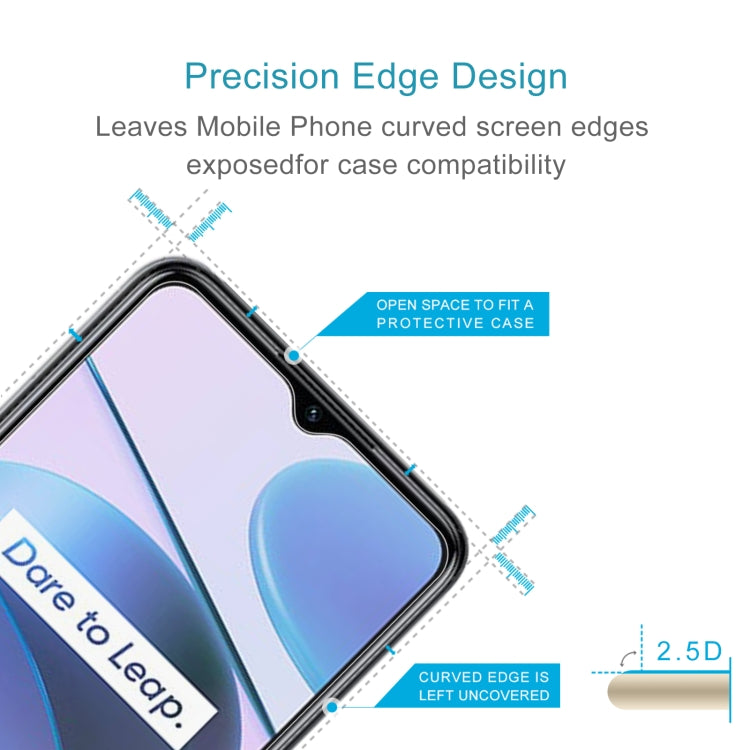 0.26mm 9H 2.5D Tempered Glass Film, For OPPO Realme C35 (1 PC)