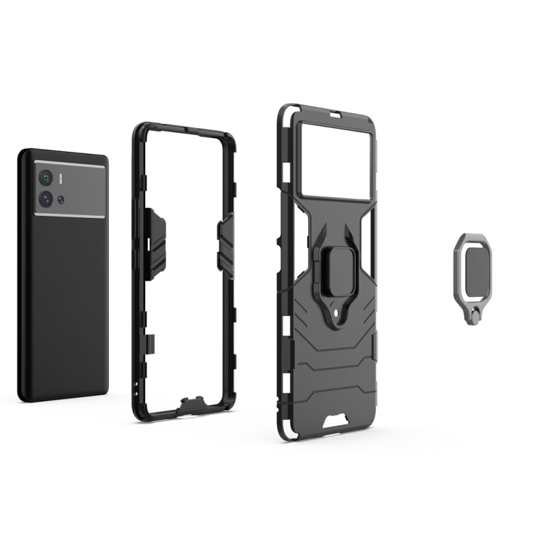 Shockproof PC + TPU Protective Phone Case with Magnetic Ring Holder
