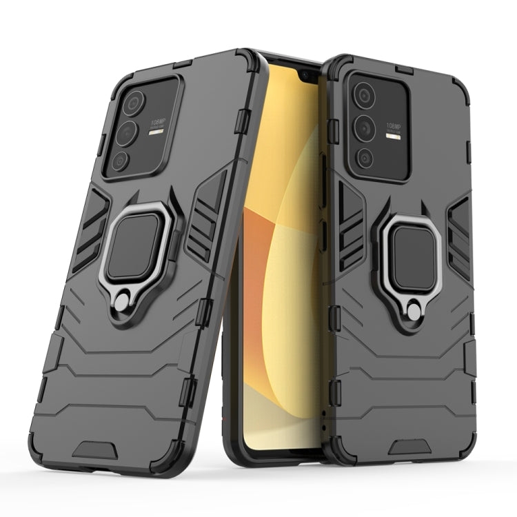 Shockproof PC + TPU Protective Phone Case with Magnetic Ring Holder