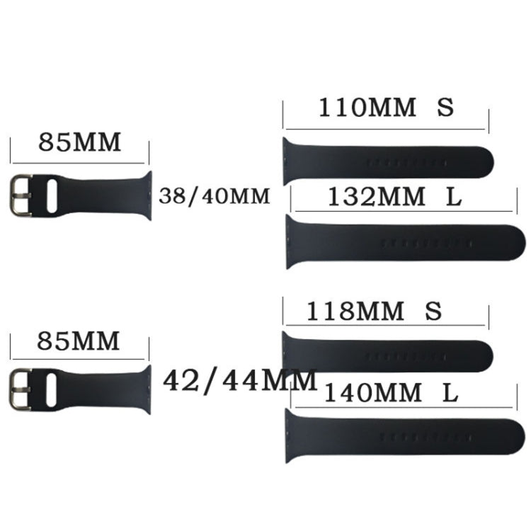 Silicone Watchband, Size: S 110mm For Apple Watch Series 7 41mm / 6&SE&5&4 40mm / 3&2&1 38mm, 110mm