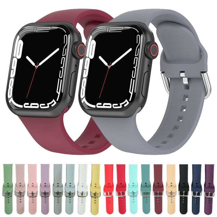 Silicone Watchband, Size: 118mm For Apple Watch Series 7 45mm / 6&amp;SE&amp;5&amp;4 44mm / 3&amp;2&amp;1 42mm, Large Size