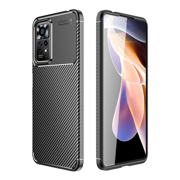 Carbon Fiber Texture Shockproof TPU Phone Case, For Xiaomi Redmi Note 11 Pro Overseas Version, For Xiaomi Redmi Note 11 Overseas Version, For vivo iQOO U5 / T1 India / Y75 5G / Y55 5G Taiwan