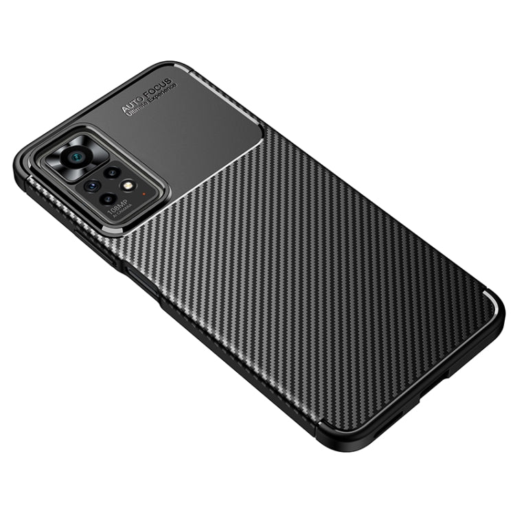 Carbon Fiber Texture Shockproof TPU Phone Case, For Xiaomi Redmi Note 11 Pro Overseas Version, For Xiaomi Redmi Note 11 Overseas Version, For vivo iQOO U5 / T1 India / Y75 5G / Y55 5G Taiwan