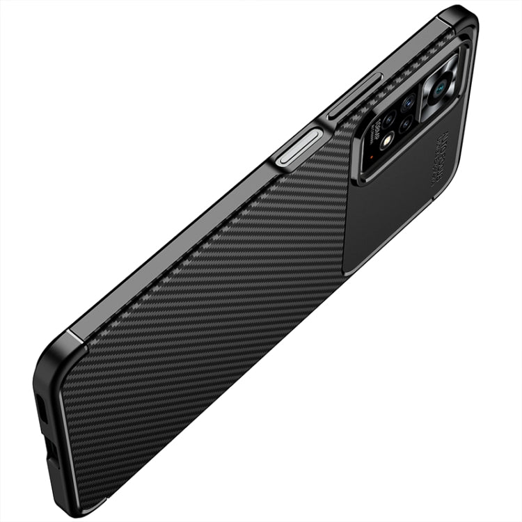 Carbon Fiber Texture Shockproof TPU Phone Case, For Xiaomi Redmi Note 11 Pro Overseas Version, For Xiaomi Redmi Note 11 Overseas Version, For vivo iQOO U5 / T1 India / Y75 5G / Y55 5G Taiwan