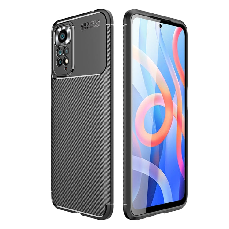 Carbon Fiber Texture Shockproof TPU Phone Case, For Xiaomi Redmi Note 11 Pro Overseas Version, For Xiaomi Redmi Note 11 Overseas Version, For vivo iQOO U5 / T1 India / Y75 5G / Y55 5G Taiwan