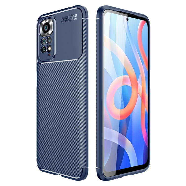 Carbon Fiber Texture Shockproof TPU Phone Case, For Xiaomi Redmi Note 11 Pro Overseas Version, For Xiaomi Redmi Note 11 Overseas Version, For vivo iQOO U5 / T1 India / Y75 5G / Y55 5G Taiwan