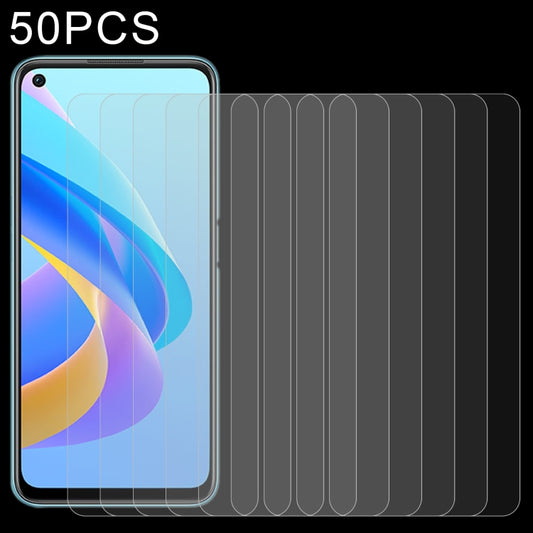 50 PCS 0.26mm 9H 2.5D Tempered Glass Film, For OPPO A76 (50 PCS)