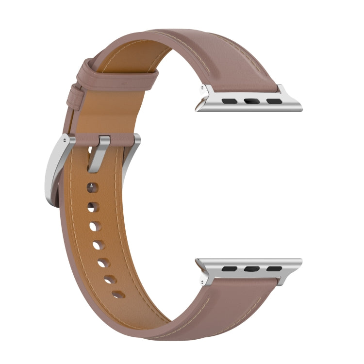 Genuine Leather Watchband, Size: Small Size For Apple Watch Series 7 41mm / 6&amp;SE&amp;5&amp;4 40mm / 3&amp;2&amp;1 38mm, Size: Small Size For Apple Watch Series 8&amp;7 41mm / SE 2&amp;6&amp;SE&amp;5&amp;4 40mm / 3&amp;2&amp;1 38mm