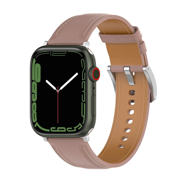 Genuine Leather Watchband, Size: Small Size For Apple Watch Series 7 41mm / 6&amp;SE&amp;5&amp;4 40mm / 3&amp;2&amp;1 38mm, Size: Small Size For Apple Watch Series 8&amp;7 41mm / SE 2&amp;6&amp;SE&amp;5&amp;4 40mm / 3&amp;2&amp;1 38mm
