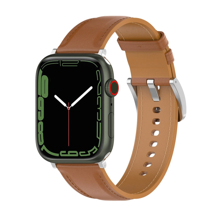 Genuine Leather Watchband, Size: Small Size For Apple Watch Series 7 41mm / 6&amp;SE&amp;5&amp;4 40mm / 3&amp;2&amp;1 38mm, Size: Small Size For Apple Watch Series 8&amp;7 41mm / SE 2&amp;6&amp;SE&amp;5&amp;4 40mm / 3&amp;2&amp;1 38mm