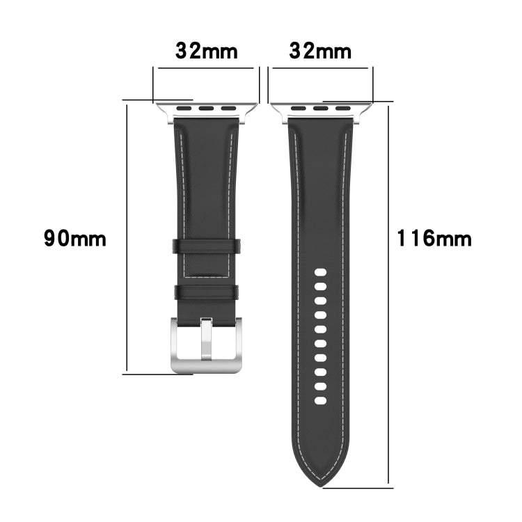 Genuine Leather Watchband, Size: Small Size For Apple Watch Series 7 41mm / 6&SE&5&4 40mm / 3&2&1 38mm, Size: Small Size For Apple Watch Series 8&7 41mm / SE 2&6&SE&5&4 40mm / 3&2&1 38mm