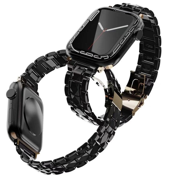 Electroplated Stainless Steel Strap For Apple Watch Series, 7 41mm / 6&amp;SE&amp;5&amp;4 40mm / 3&amp;2&amp;1 38mm, 7 45mm / 6&amp;SE&amp;5&amp;4 44mm / 3&amp;2&amp;1 42mm