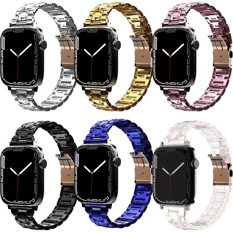 Electroplated Stainless Steel Strap For Apple Watch Series, 7 41mm / 6&amp;SE&amp;5&amp;4 40mm / 3&amp;2&amp;1 38mm, 7 45mm / 6&amp;SE&amp;5&amp;4 44mm / 3&amp;2&amp;1 42mm