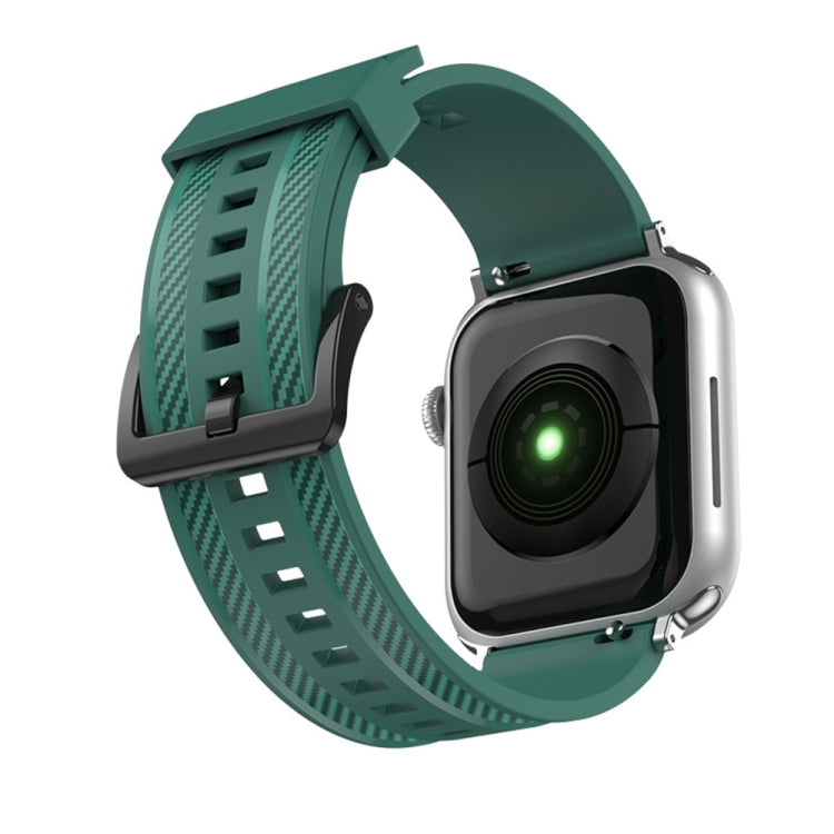 Carbon Fiber Texture Watchband For Apple Watch Series, 7 41mm / 6&amp;SE&amp;5&amp;4 40mm / 3&amp;2&amp;1 38mm, 7 45mm / 6&amp;SE&amp;5&amp;4 44mm / 3&amp;2&amp;1 42mm