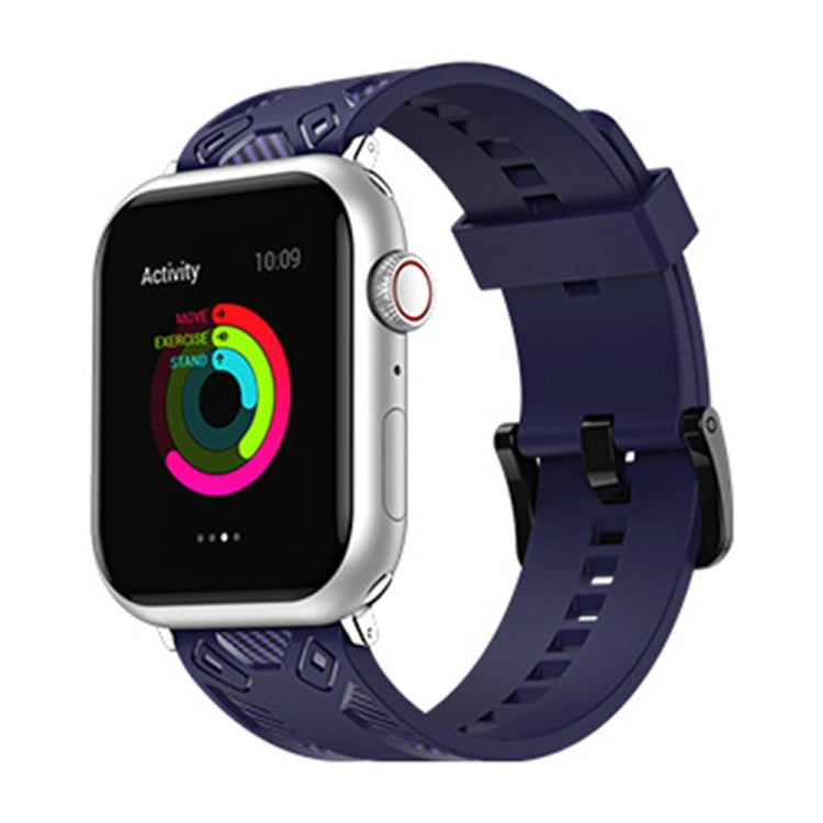 Carbon Fiber Texture Watchband For Apple Watch Series, 7 41mm / 6&amp;SE&amp;5&amp;4 40mm / 3&amp;2&amp;1 38mm, 7 45mm / 6&amp;SE&amp;5&amp;4 44mm / 3&amp;2&amp;1 42mm