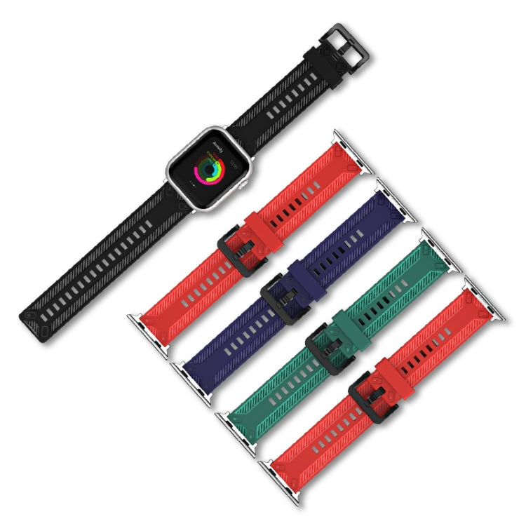 Carbon Fiber Texture Watchband For Apple Watch Series, 7 41mm / 6&amp;SE&amp;5&amp;4 40mm / 3&amp;2&amp;1 38mm, 7 45mm / 6&amp;SE&amp;5&amp;4 44mm / 3&amp;2&amp;1 42mm