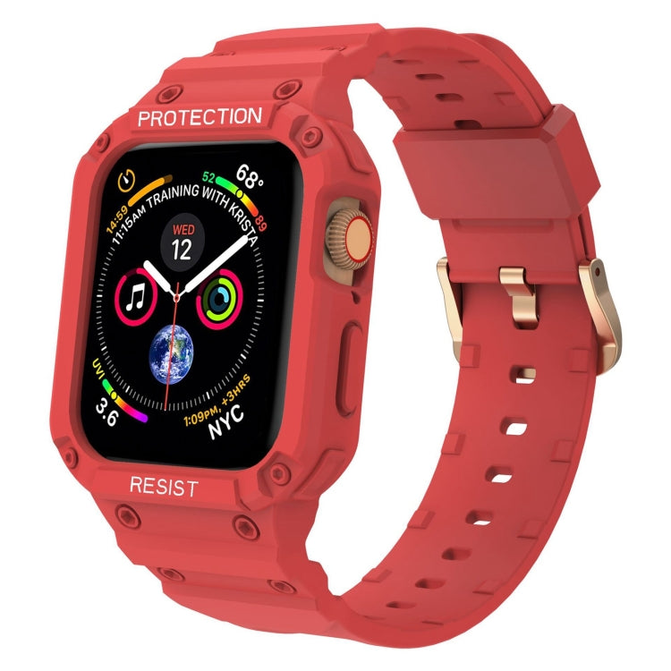 Three-proof Solid Color Integrated Strap For Apple Watch Series, 7 41mm / 6&SE&5&4 40mm / 3&2&1 38mm, 7 45mm / 6&SE&5&4 44mm / 3&2&1 42mm