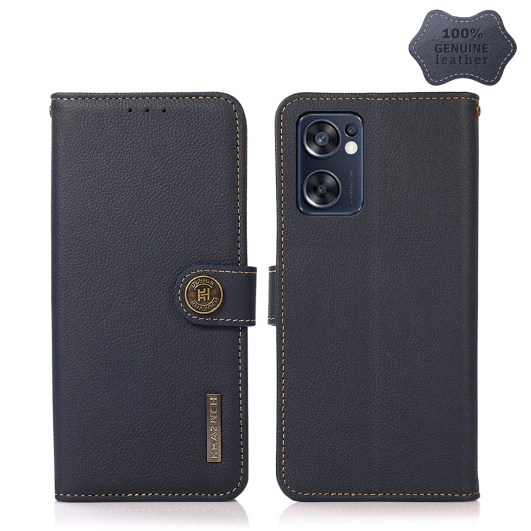 KHAZNEH Dual-color Cowhide Texture Leather Phone Case, For OPPO Reno7 SE 5G, For vivo S12 5G / V23, For Xiaomi Redmi Note 11 4G Foreign Version, For Samsung Galaxy A23 5G