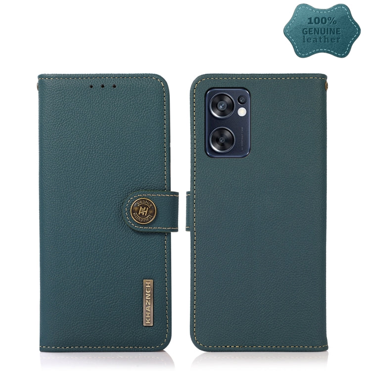 KHAZNEH Dual-color Cowhide Texture Leather Phone Case, For OPPO Reno7 SE 5G, For vivo S12 5G / V23, For Xiaomi Redmi Note 11 4G Foreign Version, For Samsung Galaxy A23 5G