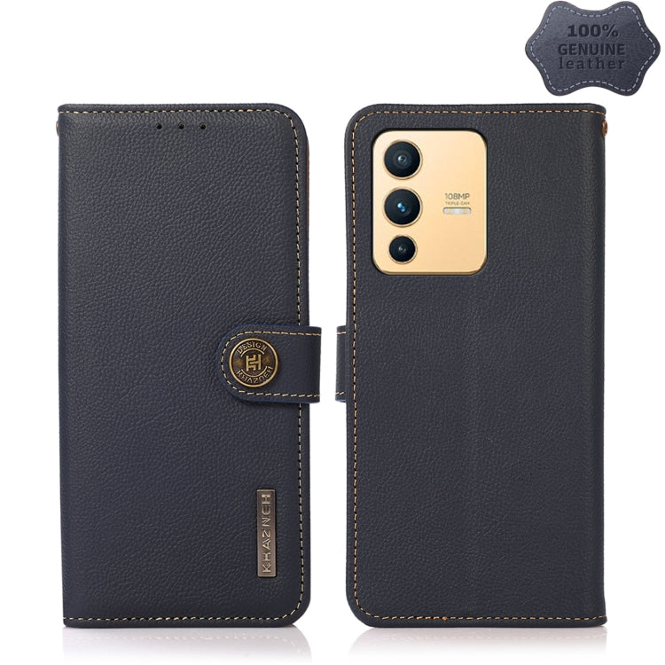 KHAZNEH Dual-color Cowhide Texture Leather Phone Case, For OPPO Reno7 SE 5G, For vivo S12 5G / V23, For Xiaomi Redmi Note 11 4G Foreign Version, For Samsung Galaxy A23 5G