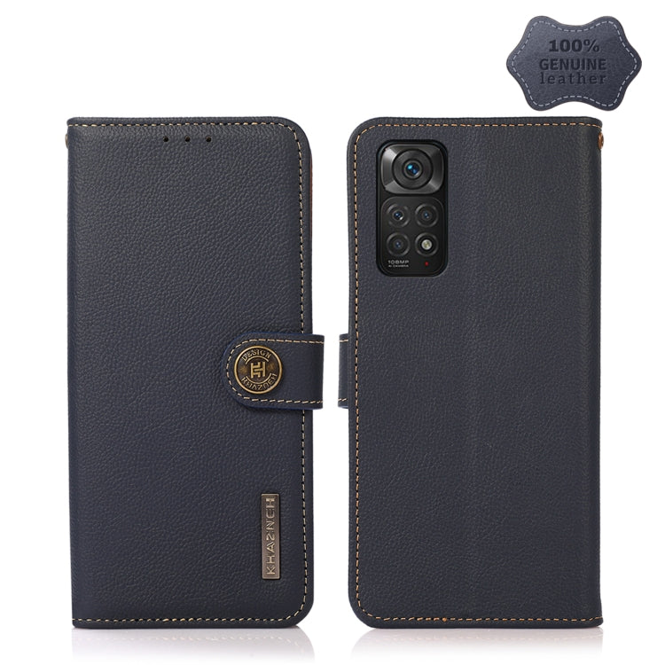 KHAZNEH Dual-color Cowhide Texture Leather Phone Case, For OPPO Reno7 SE 5G, For vivo S12 5G / V23, For Xiaomi Redmi Note 11 4G Foreign Version, For Samsung Galaxy A23 5G