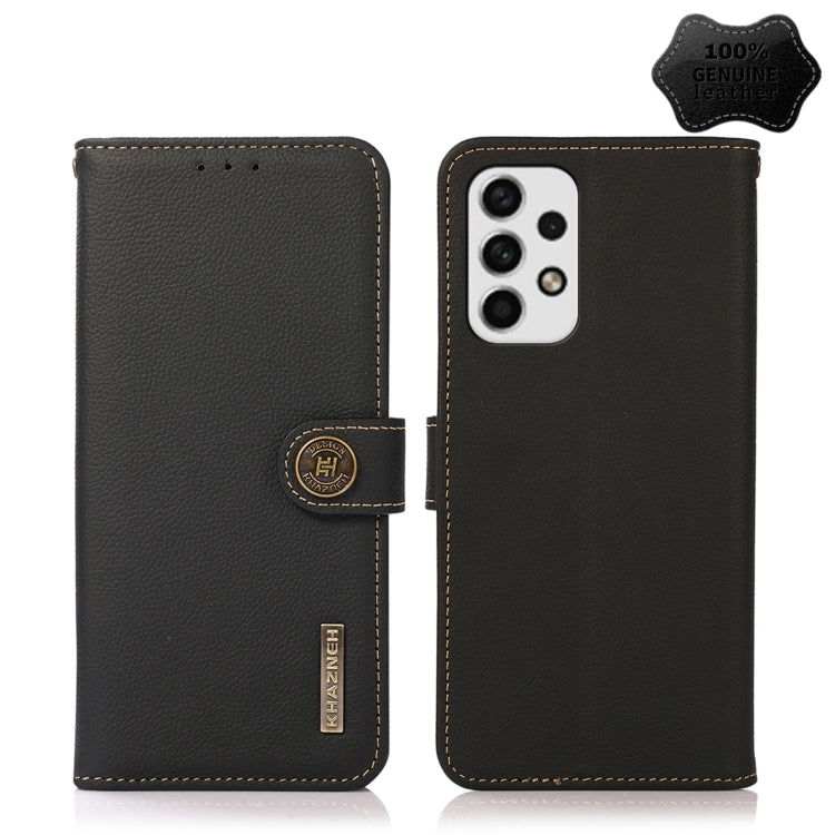 KHAZNEH Dual-color Cowhide Texture Leather Phone Case, For OPPO Reno7 SE 5G, For vivo S12 5G / V23, For Xiaomi Redmi Note 11 4G Foreign Version, For Samsung Galaxy A23 5G