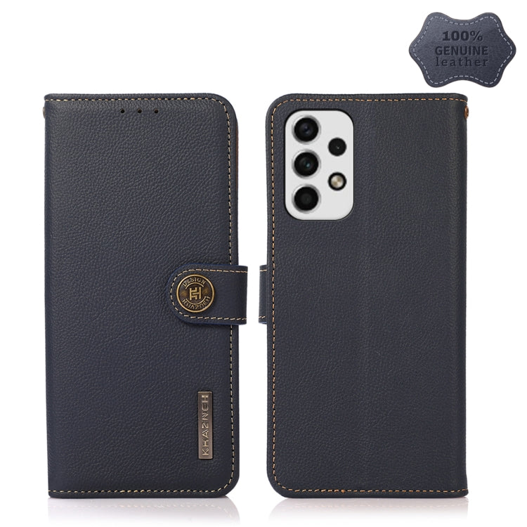 KHAZNEH Dual-color Cowhide Texture Leather Phone Case, For OPPO Reno7 SE 5G, For vivo S12 5G / V23, For Xiaomi Redmi Note 11 4G Foreign Version, For Samsung Galaxy A23 5G