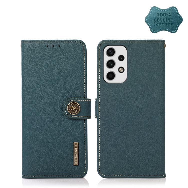 KHAZNEH Dual-color Cowhide Texture Leather Phone Case, For OPPO Reno7 SE 5G, For vivo S12 5G / V23, For Xiaomi Redmi Note 11 4G Foreign Version, For Samsung Galaxy A23 5G