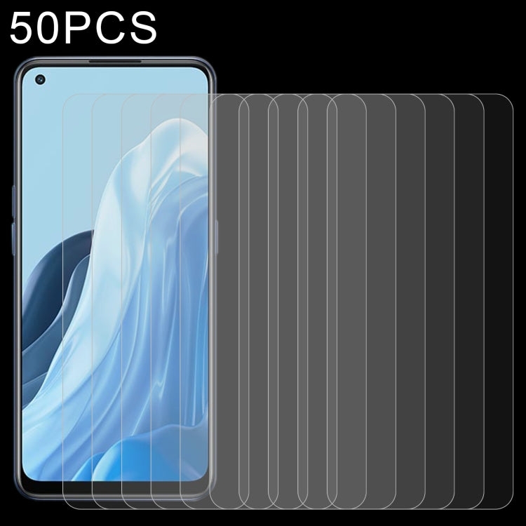 50 PCS 0.26mm 9H 2.5D Tempered Glass Film, For OPPO Reno7 Z 5G / Reno7 5G (50 PCS), For Xiaomi Redmi Note 11E (50 PCS)