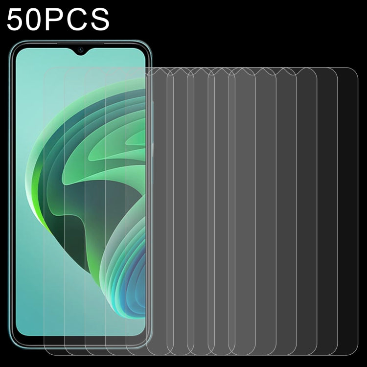 50 PCS 0.26mm 9H 2.5D Tempered Glass Film
