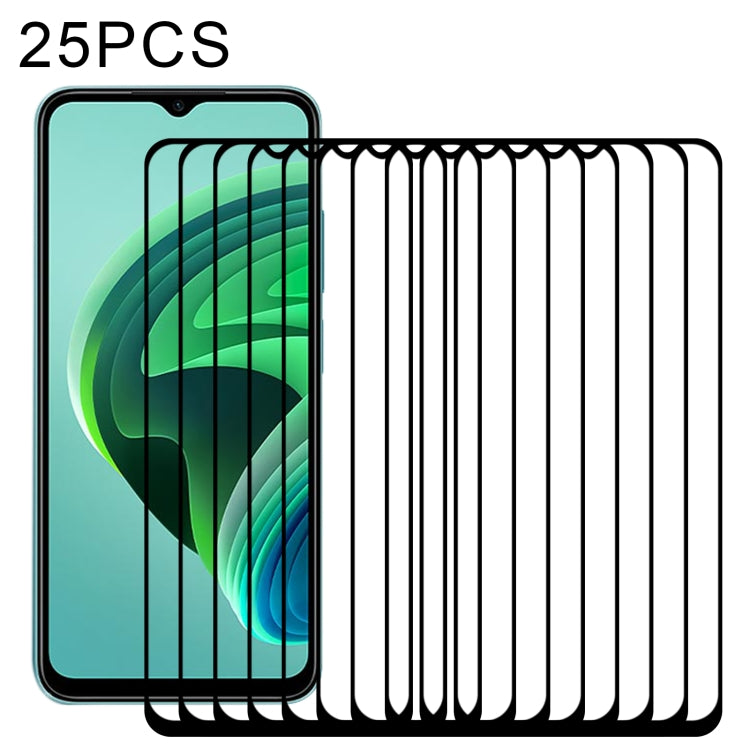 25 PCS Full Glue Cover Screen Protector Tempered Glass Film, For OPPO Reno7 Z 5G / Reno7 5G (25 PCS), For Xiaomi Redmi Note 11E (25 PCS)