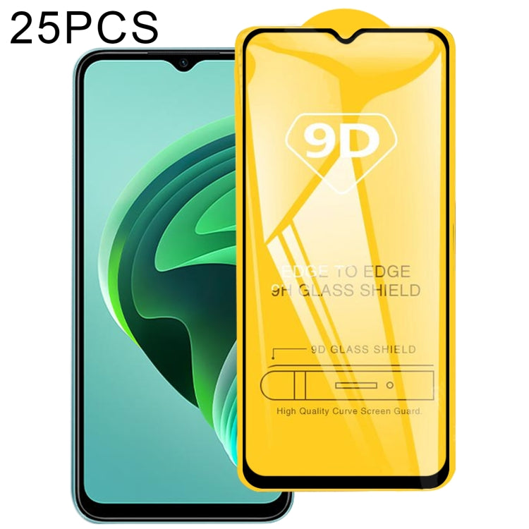 25 PCS 9D Full Glue Screen Tempered Glass Film