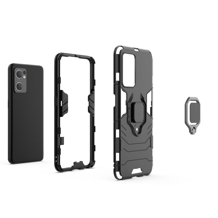 Shockproof PC + TPU Protective Phone Case with Magnetic Ring Holder, For OPPO Reno7 5G International Version, For Xiaomi Redmi Note 11 / Note 11S Global