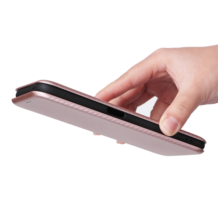 Carbon Fiber Texture Magnetic Horizontal Flip PU Phone Case