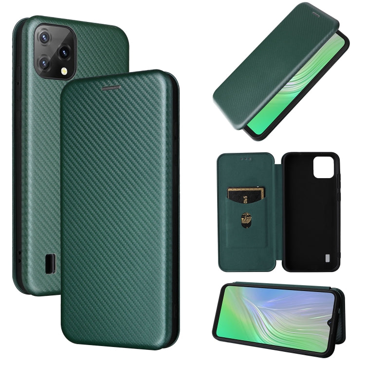 Carbon Fiber Texture Magnetic Horizontal Flip PU Phone Case