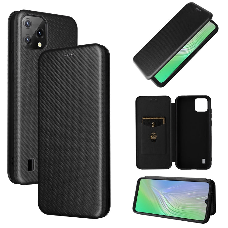 Carbon Fiber Texture Magnetic Horizontal Flip PU Phone Case