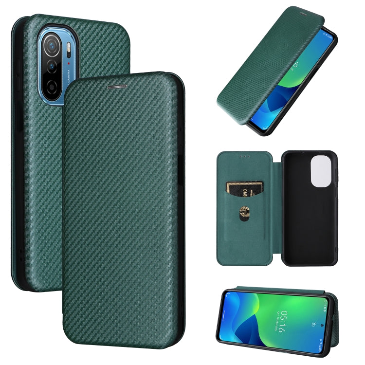 Carbon Fiber Texture Magnetic Horizontal Flip PU Phone Case