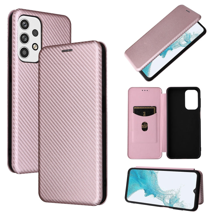 Carbon Fiber Texture Magnetic Horizontal Flip PU Phone Case