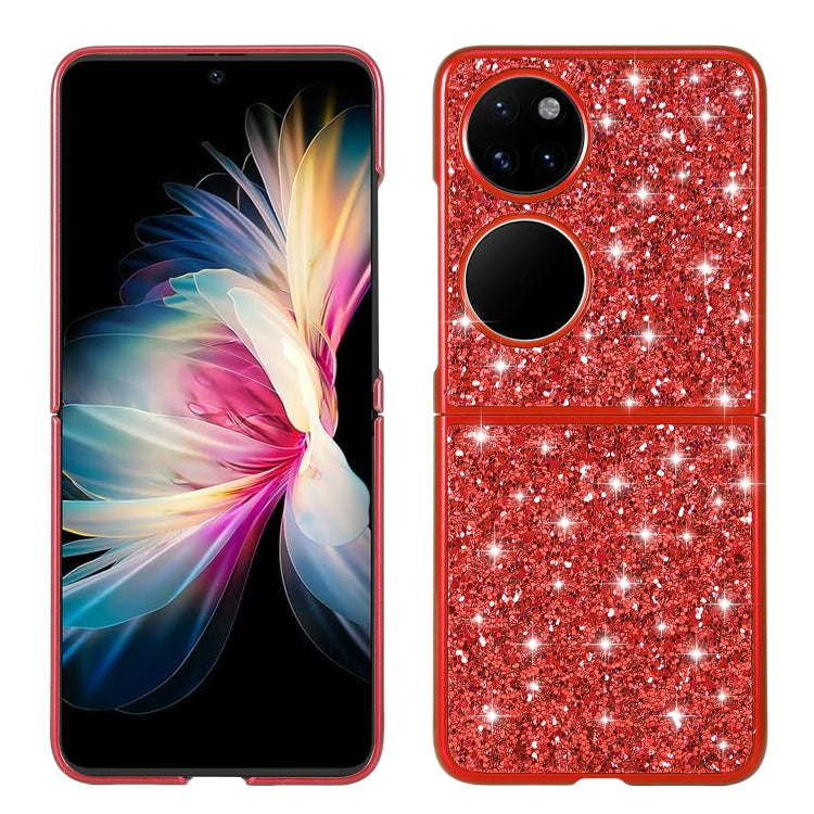 Glitter Powder Shockproof TPU Folding Phone Case, For Huawei P50 Pocket, For OPPO Find N