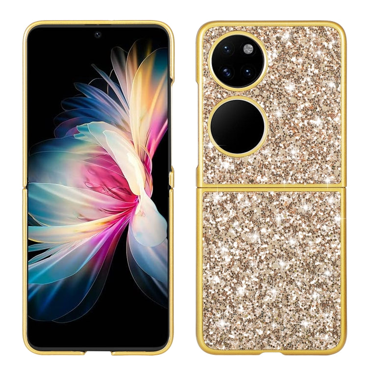 Glitter Powder Shockproof TPU Folding Phone Case, For Huawei P50 Pocket, For OPPO Find N