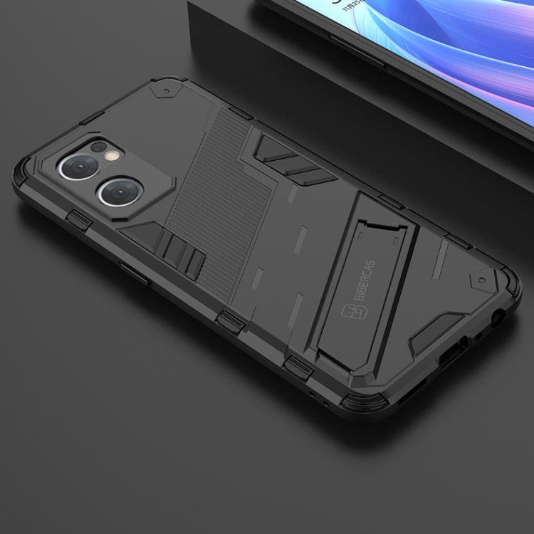 Punk Armor 2 in 1 PC + TPU Shockproof Phone Case with Invisible Holder, For OPPO Reno7 5G Global / Find X5 Lite