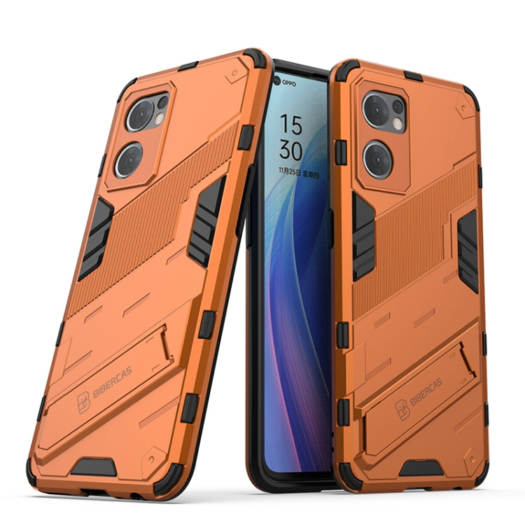 Punk Armor 2 in 1 PC + TPU Shockproof Phone Case with Invisible Holder, For OPPO Reno7 5G Global / Find X5 Lite