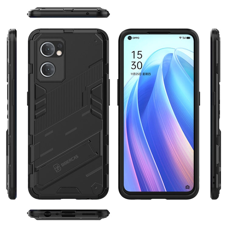 Punk Armor 2 in 1 PC + TPU Shockproof Phone Case with Invisible Holder, For OPPO Reno7 5G Global / Find X5 Lite