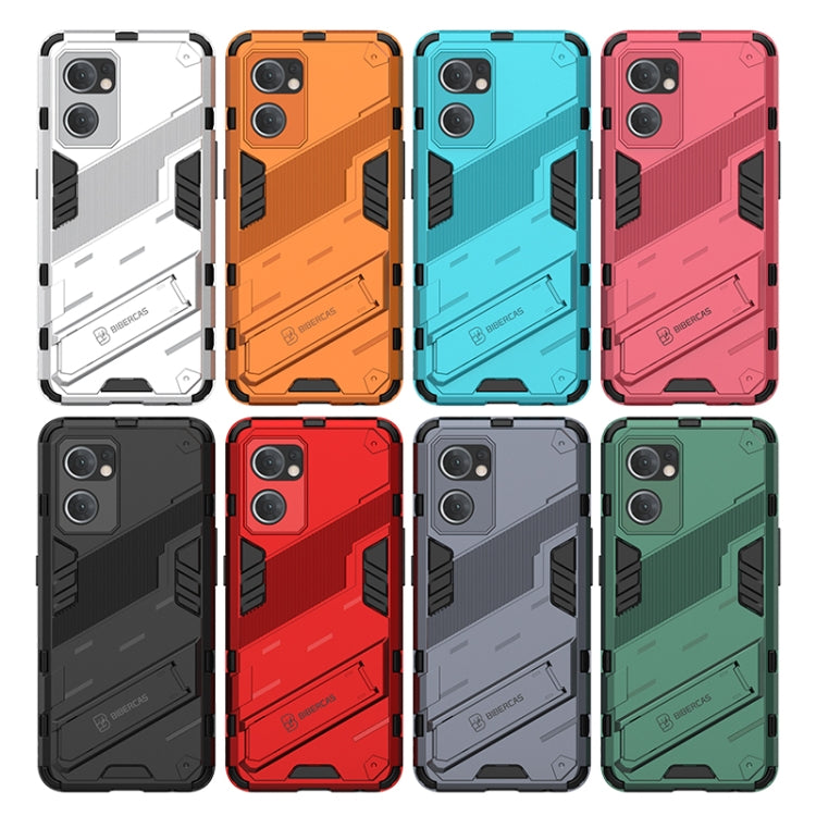 Punk Armor 2 in 1 PC + TPU Shockproof Phone Case with Invisible Holder, For OPPO Reno7 5G Global / Find X5 Lite