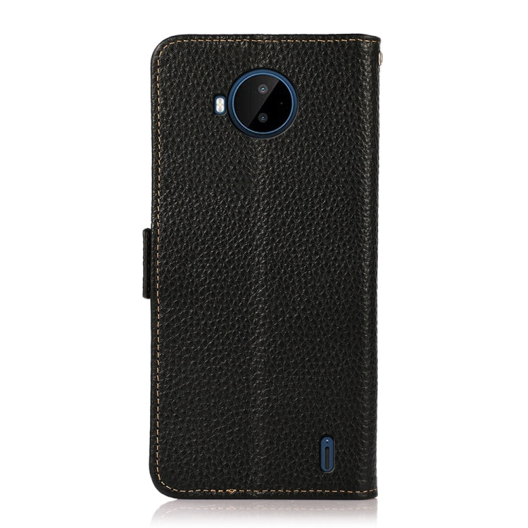 KHAZNEH Side-Magnetic Litchi Genuine Leather RFID Phone Case, For Nokia C20 Plus, For OPPO Realme 9i, For OPPO Reno7 5G / Find X5 Lite, For Xiaomi Redmi Note 11 Pro 5G / 4G Foreign Version, For Xiaomi Redmi Note 11 Pro 5G / 4G