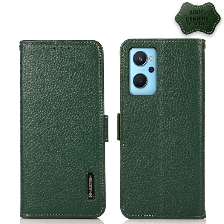 KHAZNEH Side-Magnetic Litchi Genuine Leather RFID Phone Case, For Nokia C20 Plus, For OPPO Realme 9i, For OPPO Reno7 5G / Find X5 Lite, For Xiaomi Redmi Note 11 Pro 5G / 4G Foreign Version, For Xiaomi Redmi Note 11 Pro 5G / 4G